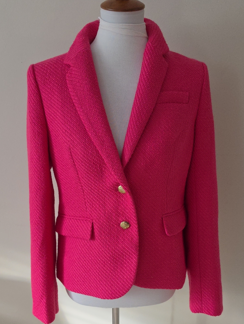 J. Crew Women's Hot Pink Tailored Blazer Jacket